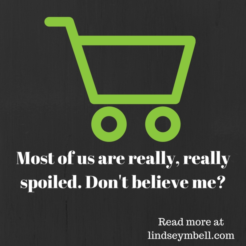 Most of us are really, really spoiled - Lindsey Bell